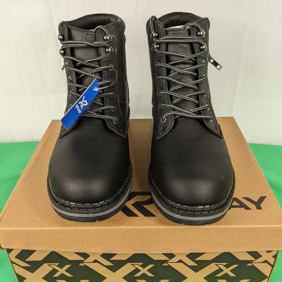 XRAY Shoes Xray Hiker Work Lace Up Boot Shoes Black Water Resistant